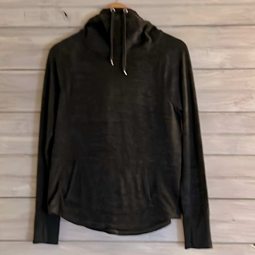 Athleta dark gray hoodie size small semi fitted